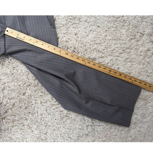BOSS Hugo Boss Telana Pinstripe Trousers Gray & White Size 10 - Picture 10 of 14